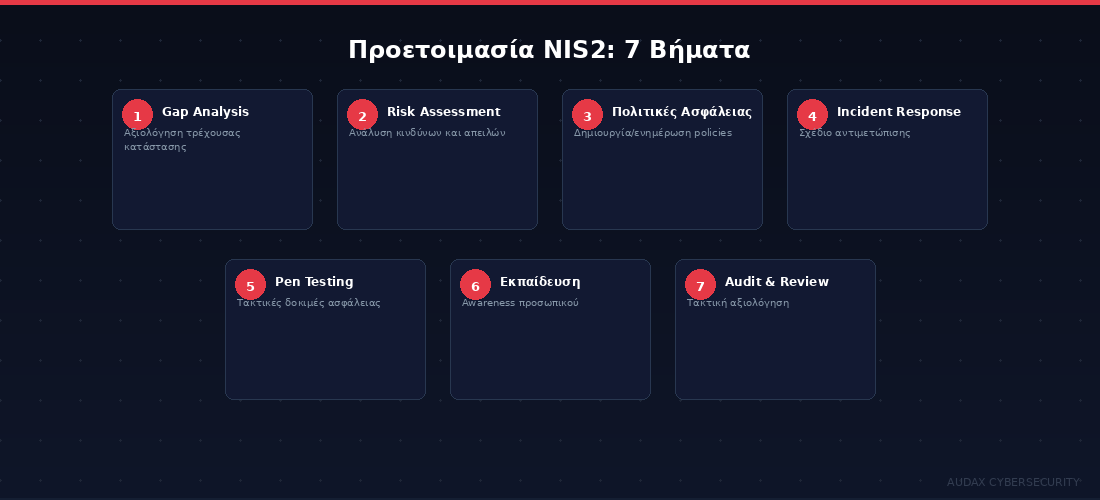 7 πρακτικά βήματα προετοιμασίας για NIS2 συμμόρφωση