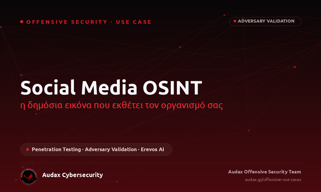Social Media OSINT: η δημόσια εικόνα που εκθέτει τον οργανισμό σας – Offensive Use Case – Audax Cybersecurity