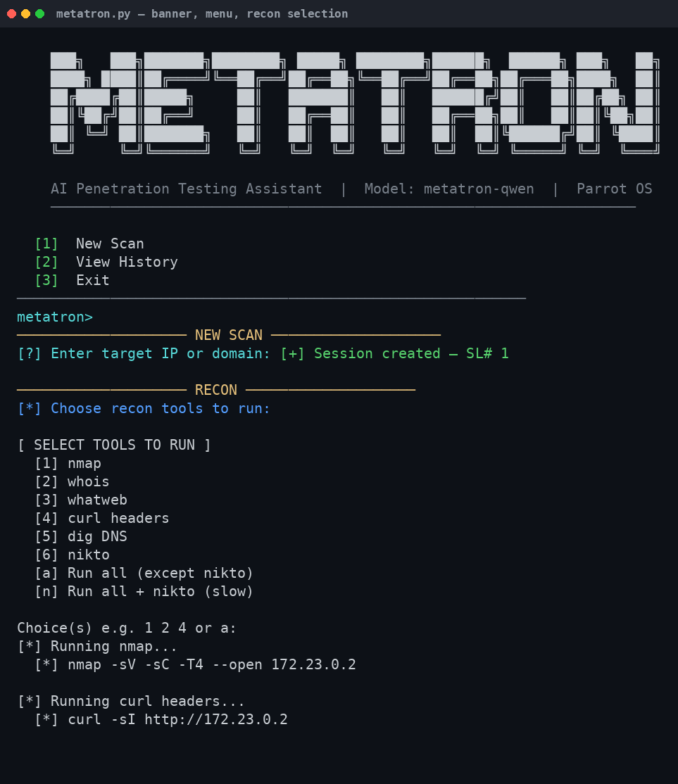 Το METATRON σε λειτουργία: banner, μενού, επιλογή εργαλείων
